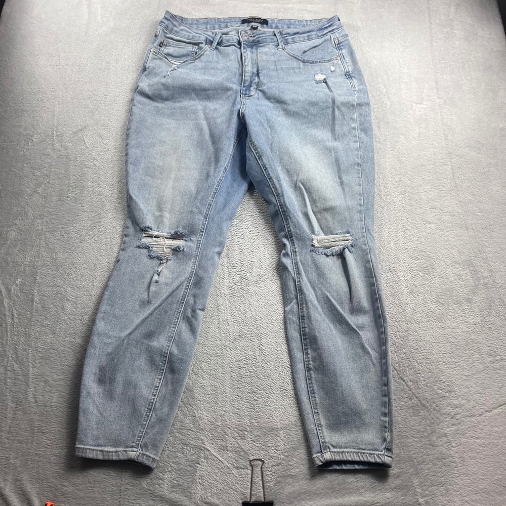 Judy Blue Distressed Skinny‎ Jeans Light Wash High Rise JB88797LT-CO 18W